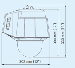 габаритные размеры камеры Axis-Q6032-C